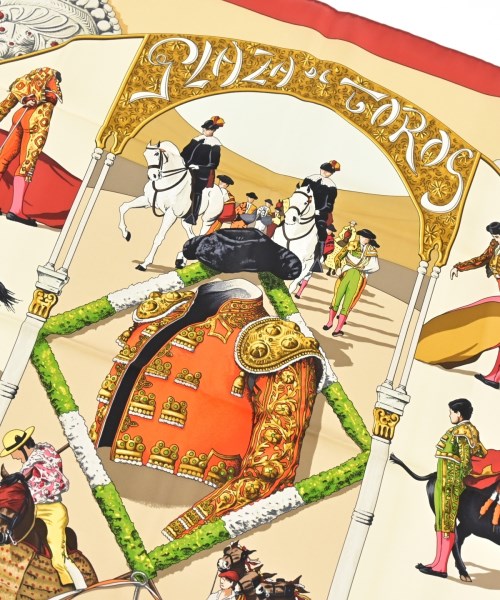HERMES（エルメス）バンダナ・スカーフ ベージュ サイズ:90 レディース/2200708386873