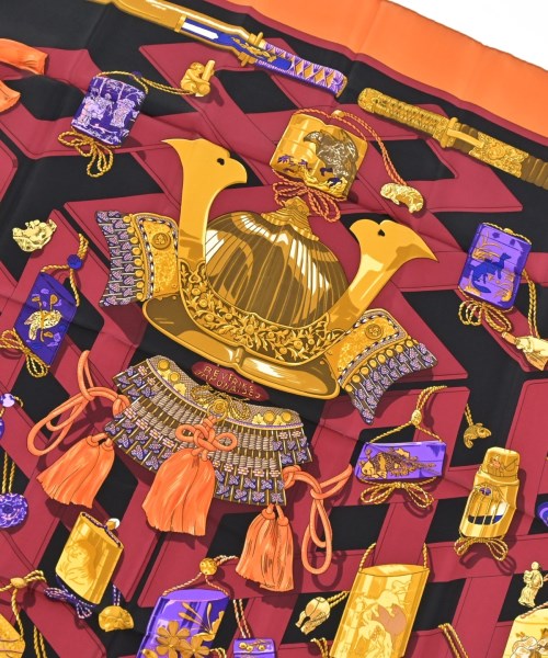 HERMES（エルメス）バンダナ・スカーフ オレンジ サイズ:90 レディース/2200708386989