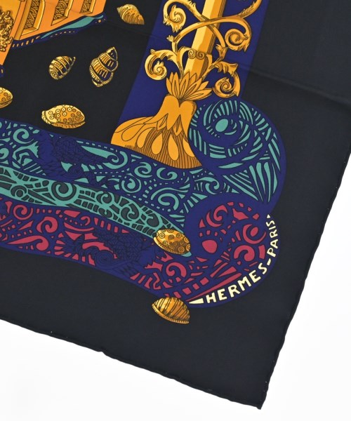 HERMES（エルメス）バンダナ・スカーフ 黒 サイズ:90 レディース/2200708386996