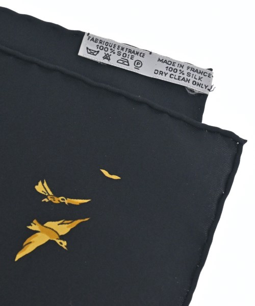 HERMES（エルメス）バンダナ・スカーフ 黒 サイズ:90 レディース/2200708386996