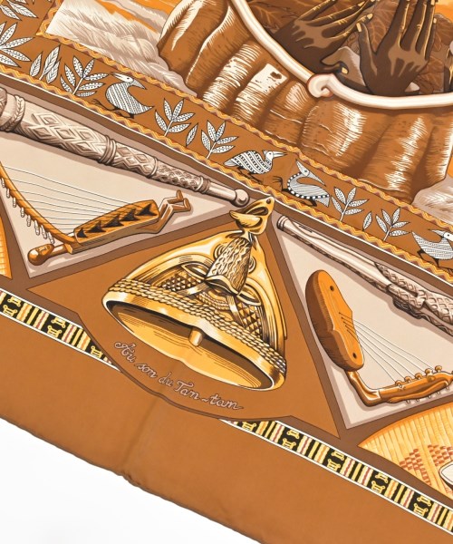 HERMES（エルメス）バンダナ・スカーフ 茶 サイズ:90 レディース/2200708387054