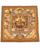 HERMES（エルメス）バンダナ・スカーフ 茶 サイズ:90 レディース/2200708387054