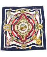 HERMES（エルメス）バンダナ・スカーフ 紺 サイズ:90 レディース/2200708387078