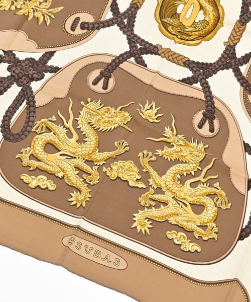 HERMES（エルメス）バンダナ・スカーフ ベージュ サイズ:90 レディース/2200708387092