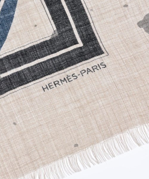 HERMES（エルメス）バンダナ・スカーフ ベージュ サイズ:140 レディース/2200706284324