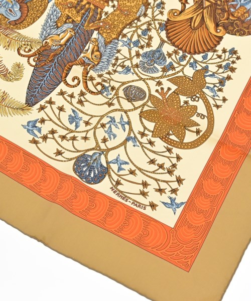 HERMES（エルメス）バンダナ・スカーフ ベージュ サイズ:90 レディース/2200709604105