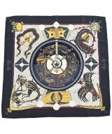 HERMES（エルメス）バンダナ・スカーフ グレー サイズ:90 レディース/2200709604778