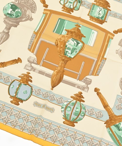 HERMES（エルメス）バンダナ・スカーフ ベージュ サイズ:90 レディース/2200709606789