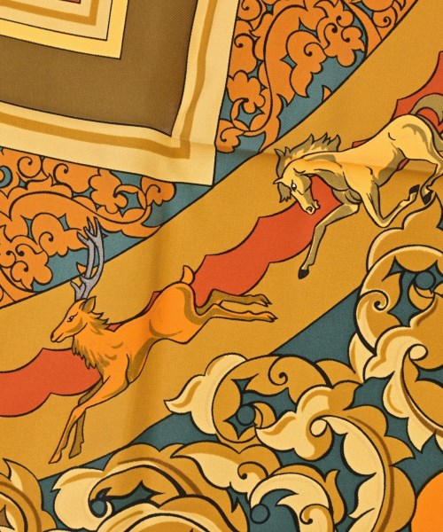 HERMES（エルメス）バンダナ・スカーフ オレンジ サイズ:90 レディース/2200708951057