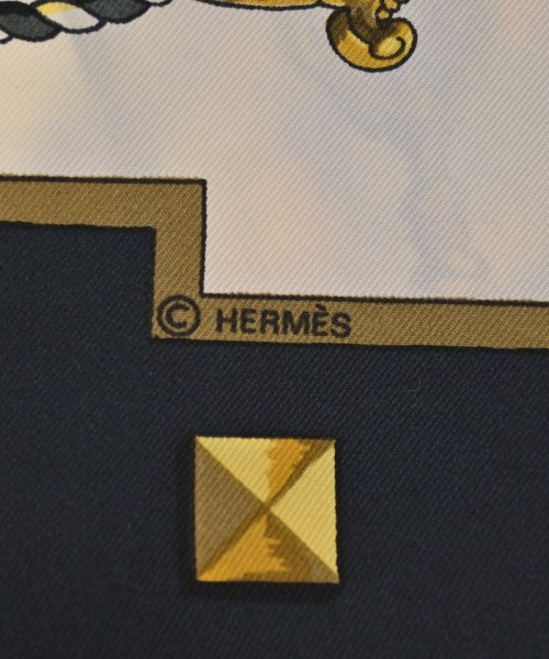 HERMES（エルメス）バンダナ・スカーフ 紺 サイズ:90 レディース/2200660187075