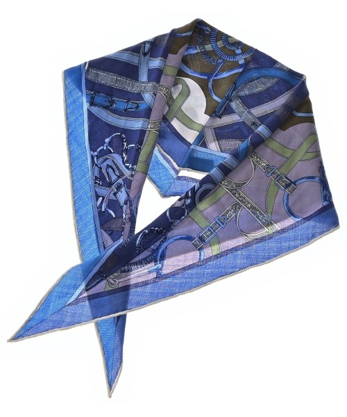 HERMES(エルメス)バンダナ・スカーフ 青 サイズ:-/2200663227020