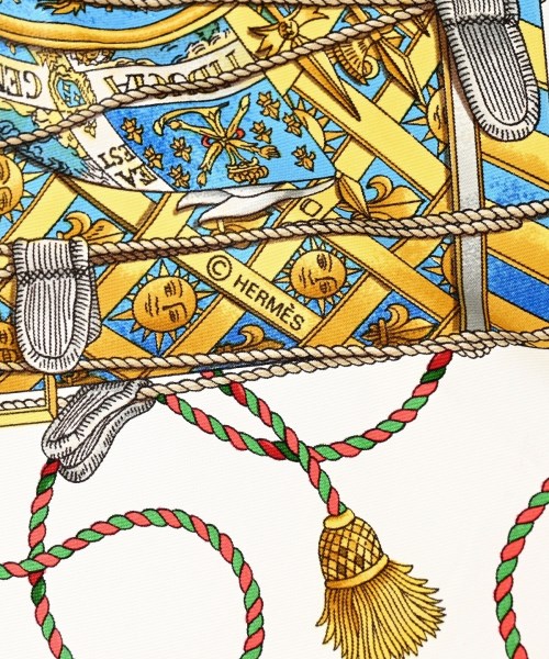 HERMES（エルメス）バンダナ・スカーフ 白 サイズ:90 レディース/2200664993283