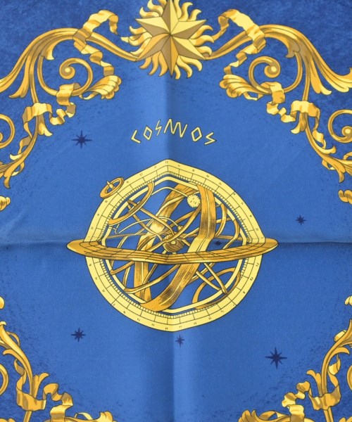 HERMES（エルメス）バンダナ・スカーフ 紺 サイズ:90 レディース/2200664993948