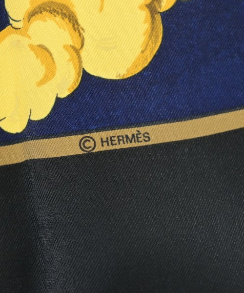 HERMES（エルメス）バンダナ・スカーフ 紺 サイズ:90 レディース/2200664993948