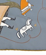 HERMES（エルメス）バンダナ・スカーフ グレー サイズ:90 レディース/2200664097219