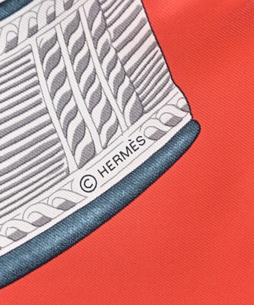 HERMES（エルメス）バンダナ・スカーフ 赤 サイズ:90 レディース/2200667137264
