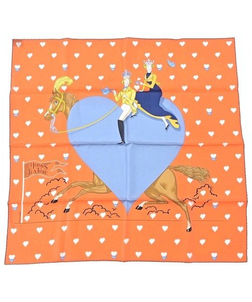 HERMES(エルメス)バンダナ・スカーフ オレンジ サイズ:70/2200667137271