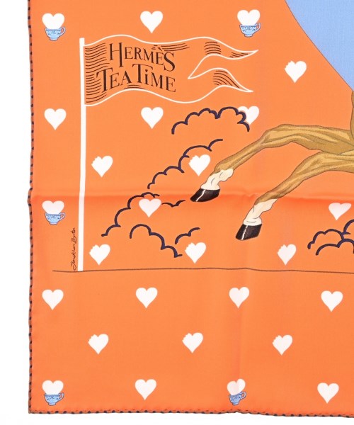 HERMES（エルメス）バンダナ・スカーフ オレンジ サイズ:70 レディース/2200667137271