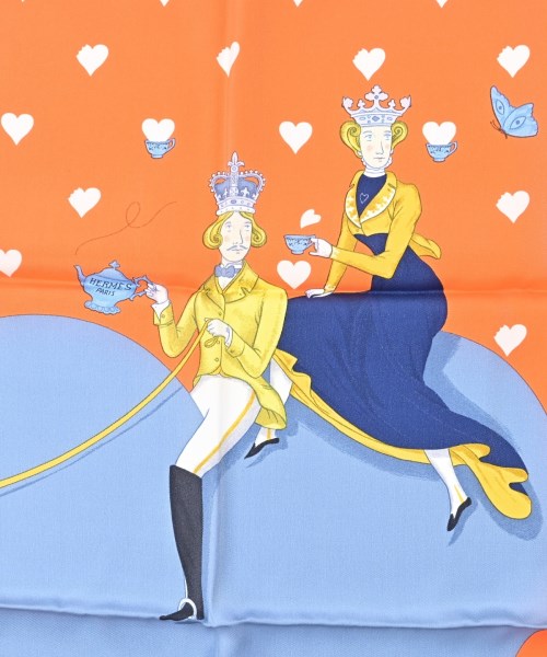 HERMES（エルメス）バンダナ・スカーフ オレンジ サイズ:70 レディース/2200667137271