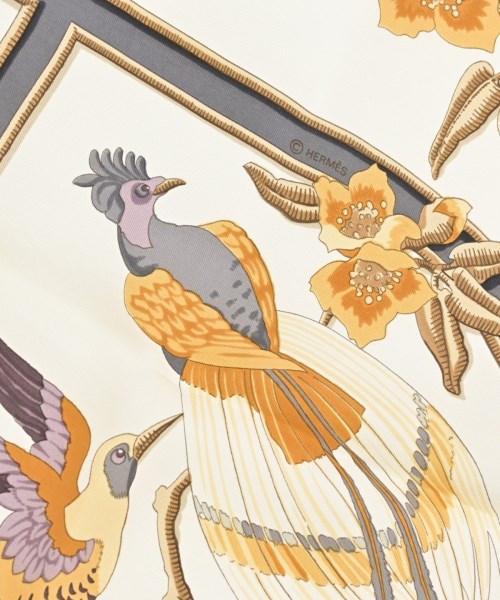 HERMES（エルメス）バンダナ・スカーフ 白 サイズ:90 レディース/2200668400589
