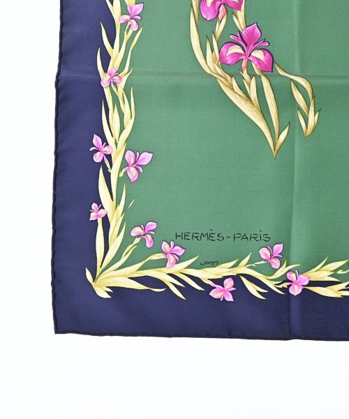 HERMES（エルメス）バンダナ・スカーフ 緑 サイズ:90 レディース/2200665398148