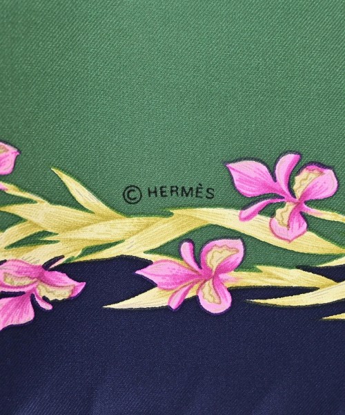 HERMES（エルメス）バンダナ・スカーフ 緑 サイズ:90 レディース/2200665398148