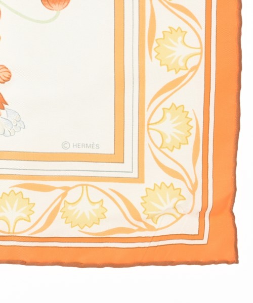 HERMES（エルメス）バンダナ・スカーフ 白 サイズ:90 レディース/2200669729801