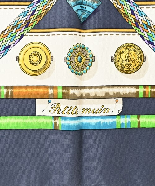 HERMES（エルメス）バンダナ・スカーフ 青 サイズ:90 レディース/2200669729825