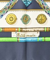 HERMES（エルメス）バンダナ・スカーフ 青 サイズ:90 レディース/2200669729825