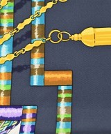 HERMES（エルメス）バンダナ・スカーフ 青 サイズ:90 レディース/2200669729825