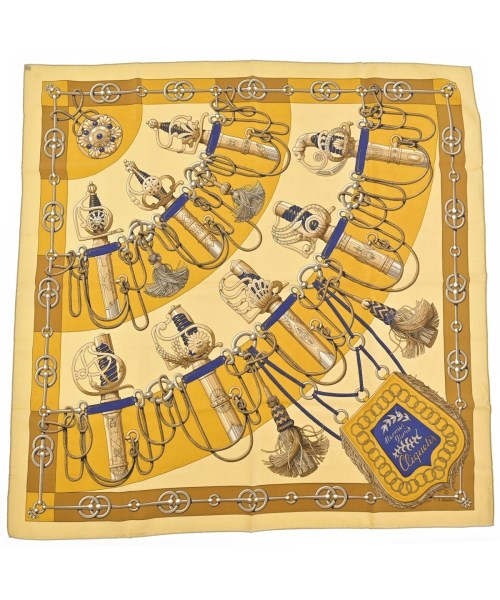 HERMES(エルメス)バンダナ・スカーフ ベージュ サイズ:90/2200669729832
