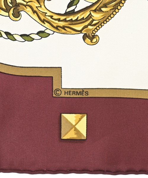 HERMES（エルメス）バンダナ・スカーフ 白 サイズ:90 レディース/2200669729900