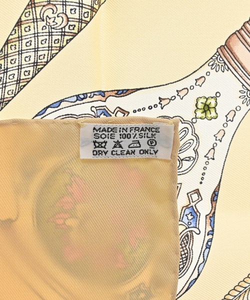 HERMES（エルメス）バンダナ・スカーフ 黄 サイズ:90 レディース/2200669729917