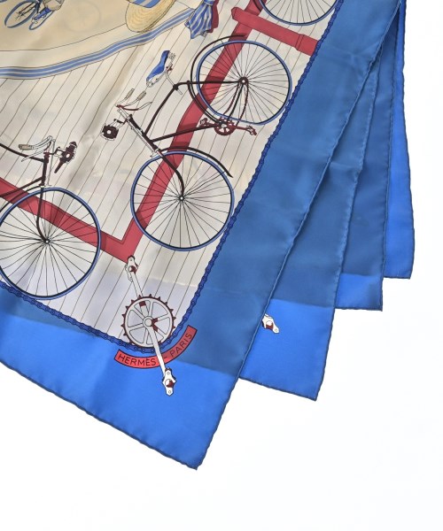 HERMES（エルメス）バンダナ・スカーフ 青 サイズ:90 レディース/2200669729924