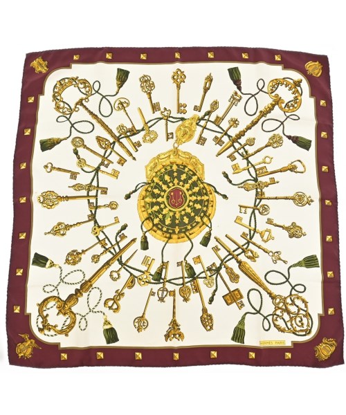 HERMES(エルメス)バンダナ・スカーフ 白 サイズ:90/2200669729931