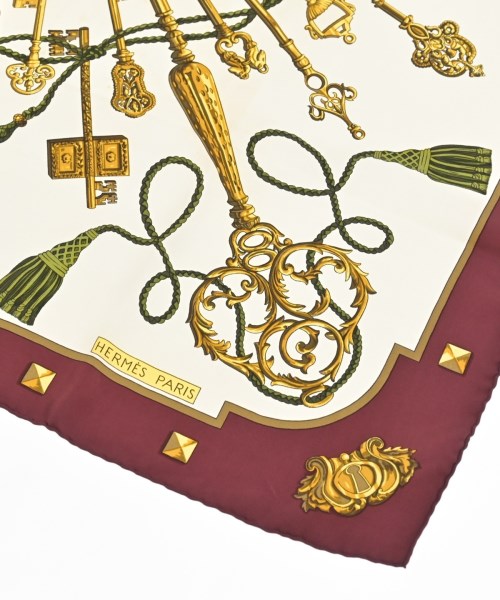 HERMES（エルメス）バンダナ・スカーフ 白 サイズ:90 レディース/2200669729931