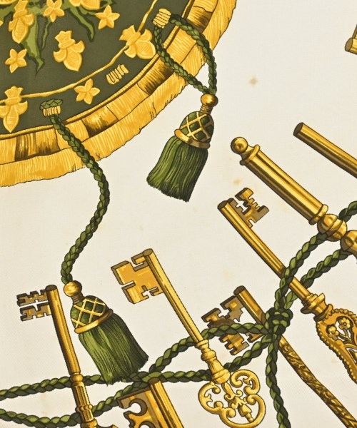 HERMES（エルメス）バンダナ・スカーフ 白 サイズ:90 レディース/2200669729931