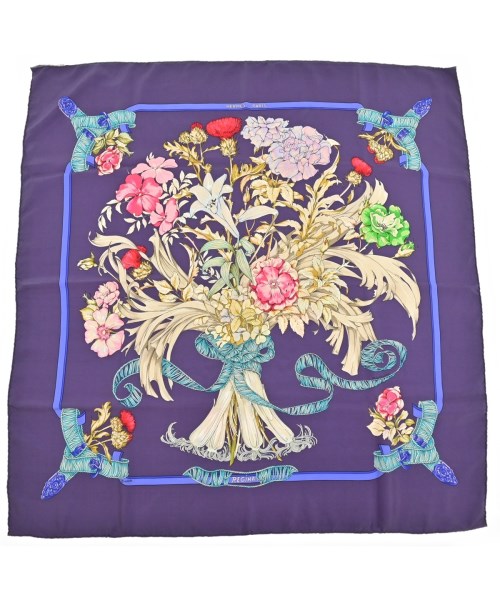 HERMES(エルメス)バンダナ・スカーフ 紫 サイズ:90/2200669729948
