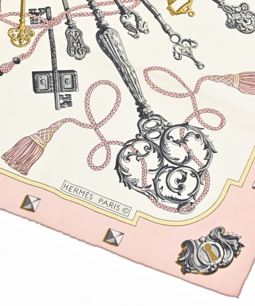 HERMES（エルメス）バンダナ・スカーフ ピンク サイズ:90 レディース/2200669729955