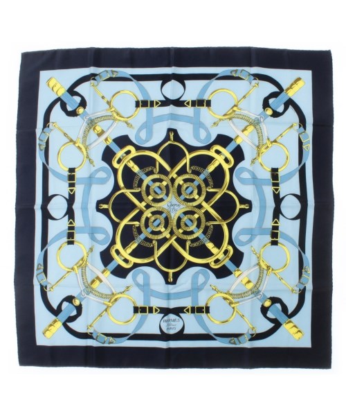 HERMES(エルメス)バンダナ・スカーフ 青 サイズ:90/2200669729962