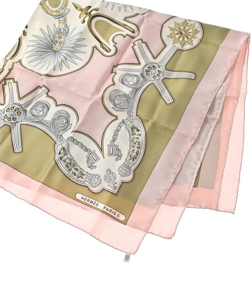 HERMES（エルメス）バンダナ・スカーフ ピンク サイズ:90 レディース/2200669729979