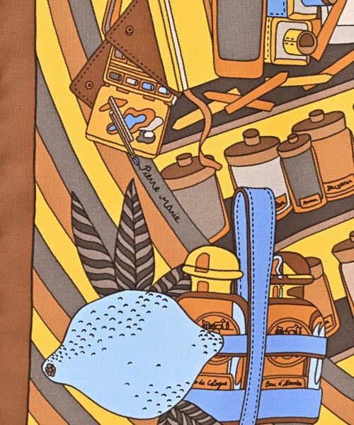 HERMES（エルメス）バンダナ・スカーフ 茶 サイズ:45 レディース/2200669730029