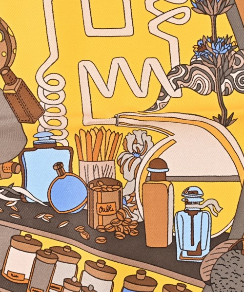 HERMES（エルメス）バンダナ・スカーフ 茶 サイズ:45 レディース/2200669730029