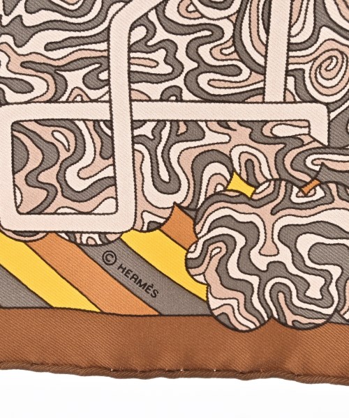 HERMES（エルメス）バンダナ・スカーフ 茶 サイズ:45 レディース/2200669730029