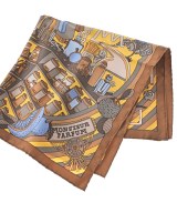 HERMES（エルメス）バンダナ・スカーフ 茶 サイズ:45 レディース/2200669730029