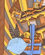 HERMES（エルメス）バンダナ・スカーフ 茶 サイズ:45 レディース/2200669730029