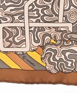 HERMES（エルメス）バンダナ・スカーフ 茶 サイズ:45 レディース/2200669730029