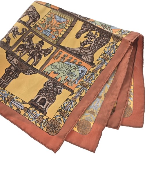 HERMES（エルメス）バンダナ・スカーフ オレンジ サイズ:45 レディース/2200669730036