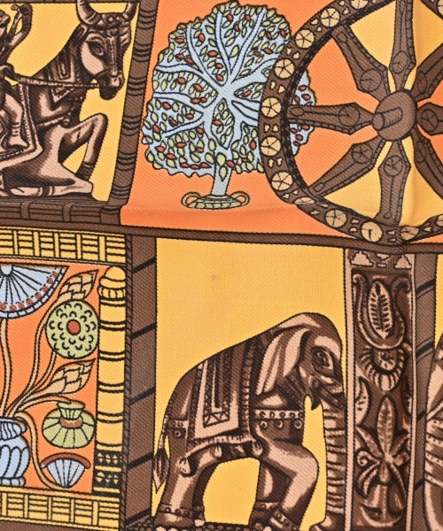 HERMES（エルメス）バンダナ・スカーフ オレンジ サイズ:45 レディース/2200669730036