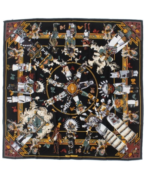 HERMES(エルメス)バンダナ・スカーフ 黒 サイズ:90/2200669730074